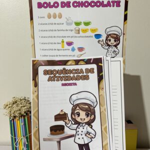 Cartaz Ampliado + Atividades – Receita de Bolo de Chocolate