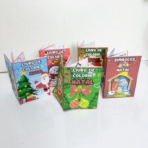 Kit 5 Livrinhos de colorir tema natal