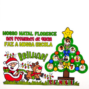 Painel rostinhos de natal