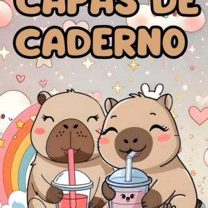 CAPAS DE CADERNO CAPIVARA