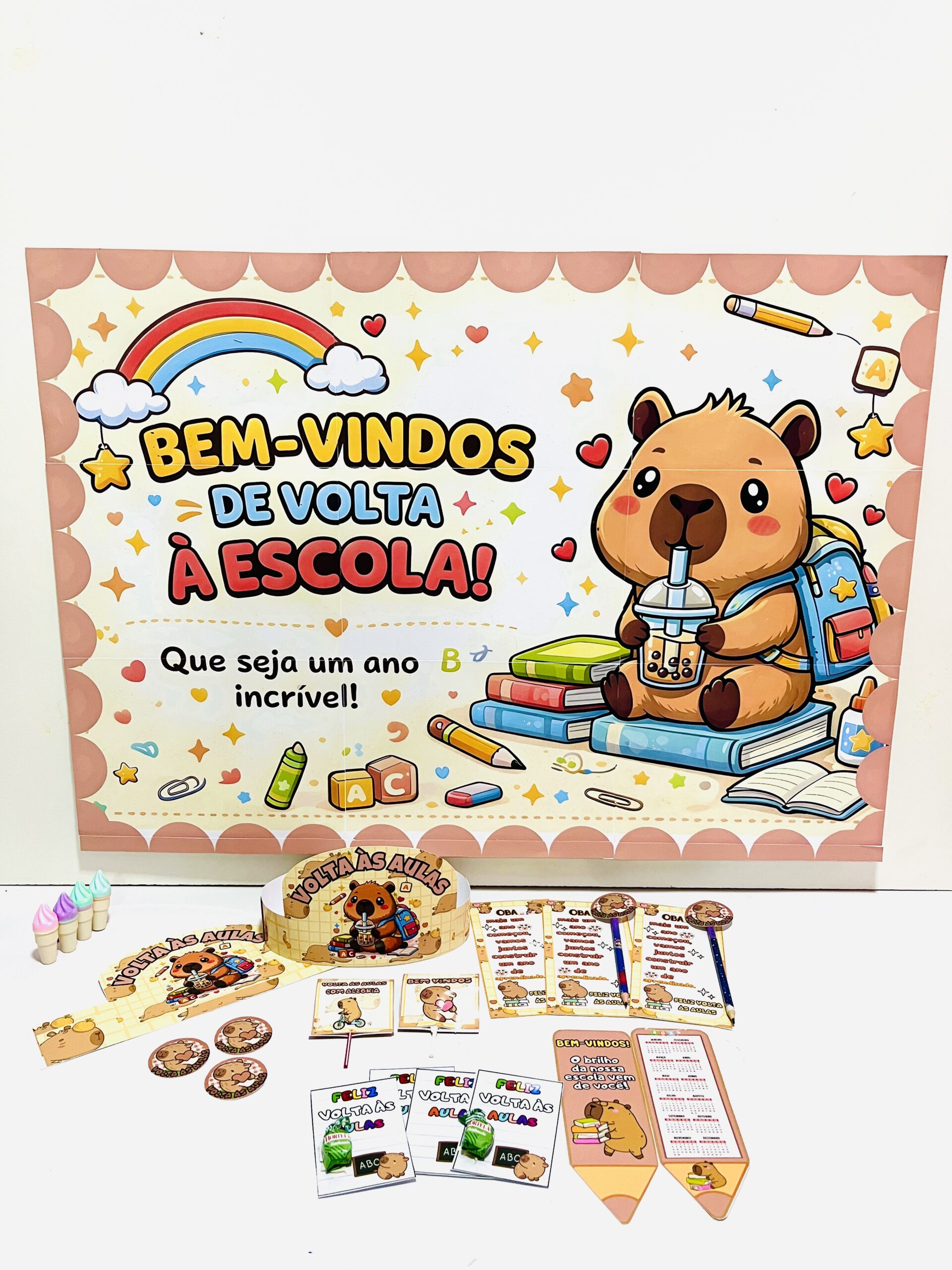 KIT VOLTA AS AULAS CAPIVARA FOFA