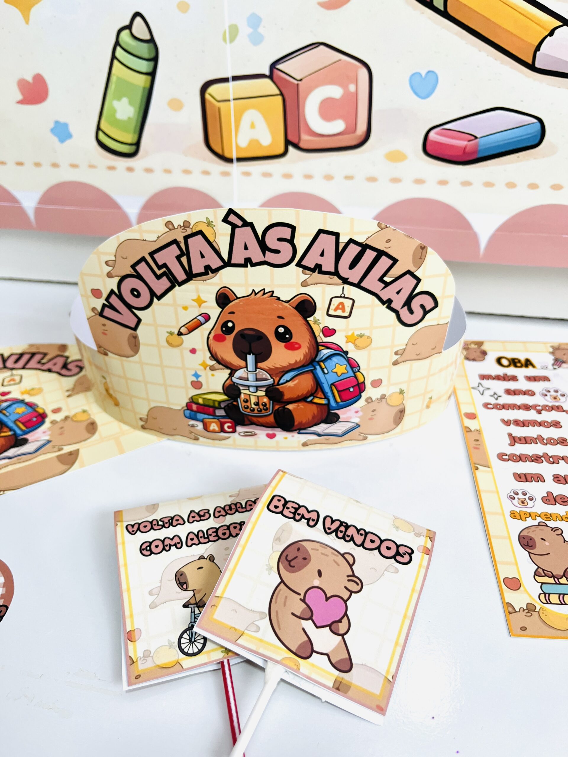 KIT VOLTA AS AULAS CAPIVARA FOFA - Imagem 8