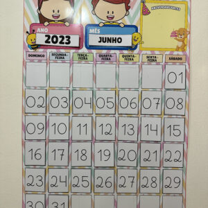 CALENDÁRIO DE PAREDE REUTILIZÁVEL