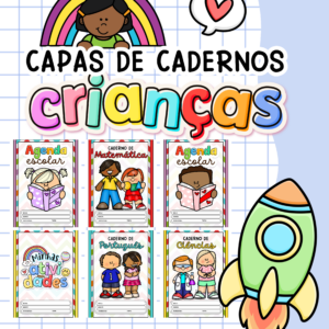 KIT CAPAS DE CADERNO TEMA CRIANÇAS