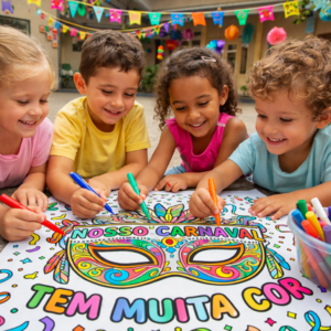PAINEL COLETIVO MASCARA CARNAVAL