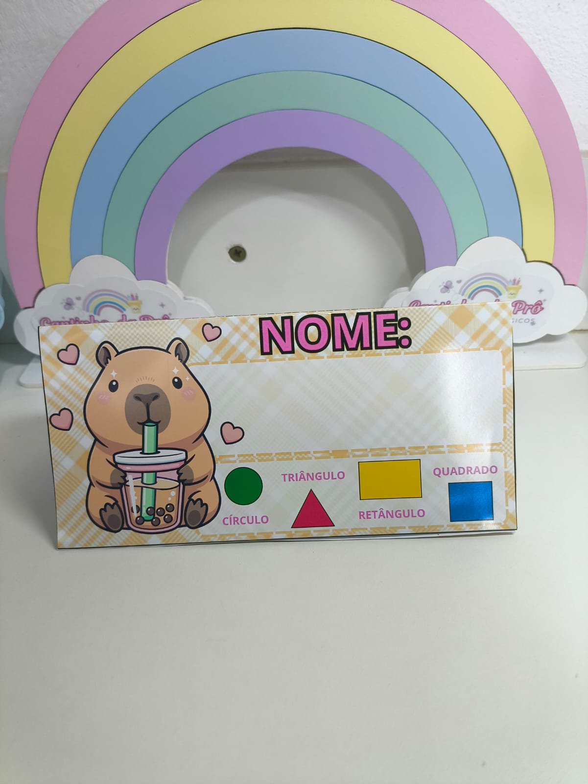 CRACHÁ DE MESA EDITÁVEL CAPIVARA - Imagem 2