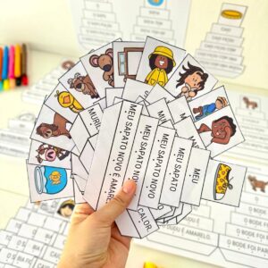 fichas de leitura fluência leitora dobradura