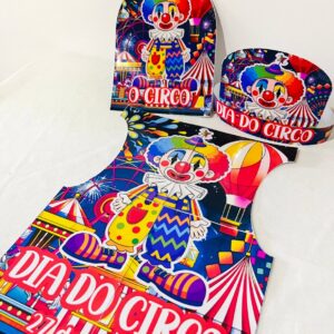 LUVA COM HISTÓRIA DO CIRCO AVENTAL E COROA