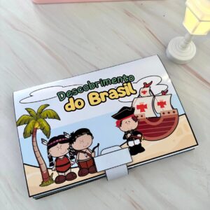🇧🇷📚 Livro 3D – Descobrimento do Brasil ✨
