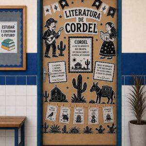 🌵📚 PAINEL DE PORTA – LITERATURA DE CORDEL 📚🌵