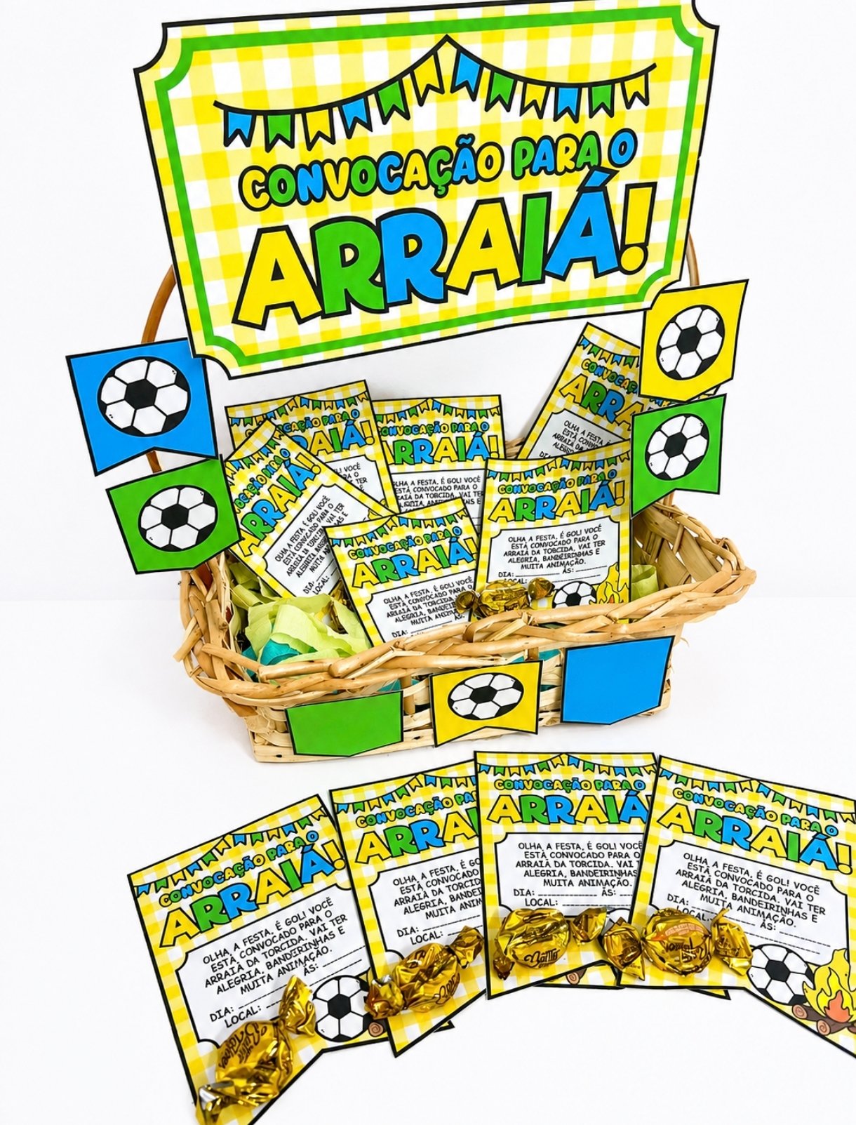 🌽⚽ Cesta Convocação para o Arraiá 🇧🇷✨