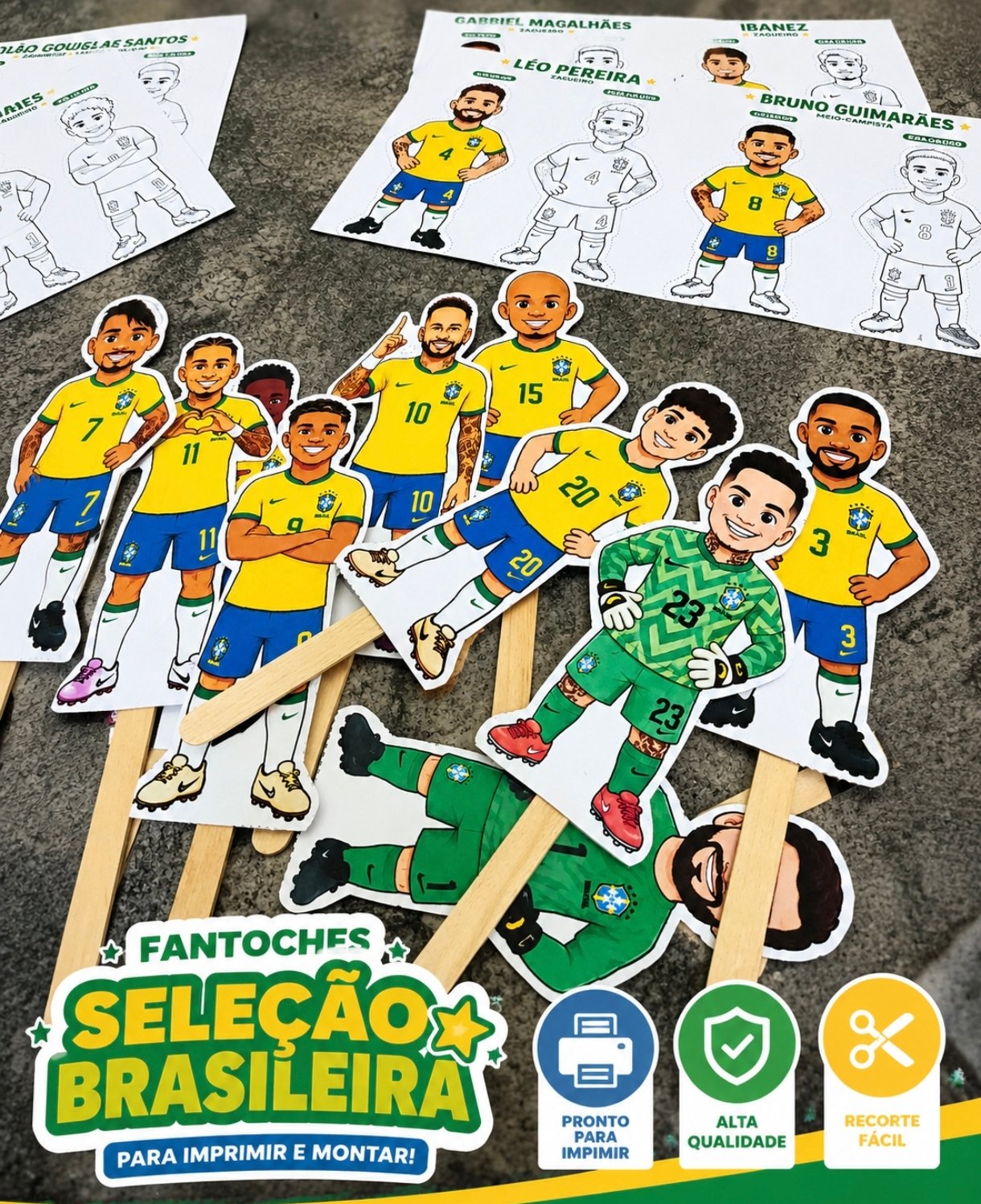 PALITOCHE JOGADORES DA COPA - Imagem 3