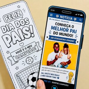 Cartão Dia dos Pais – Tema Copa do Mundo