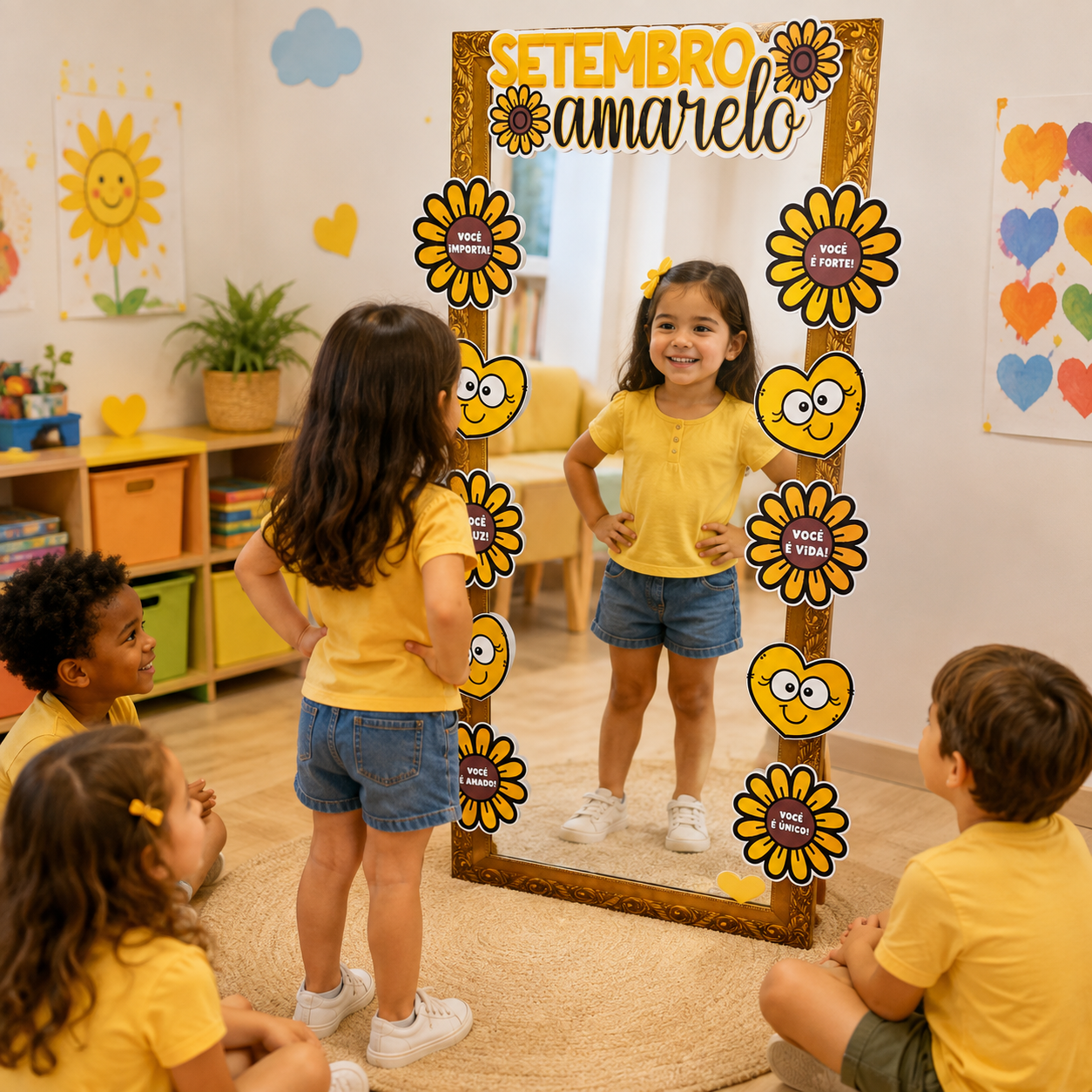 MOLDURA PARA ESPELHO SETEMBRO AMARELO