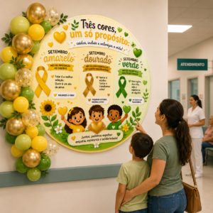 PAINEL SETEMBRO DOURADO, VERDE E AMARELO