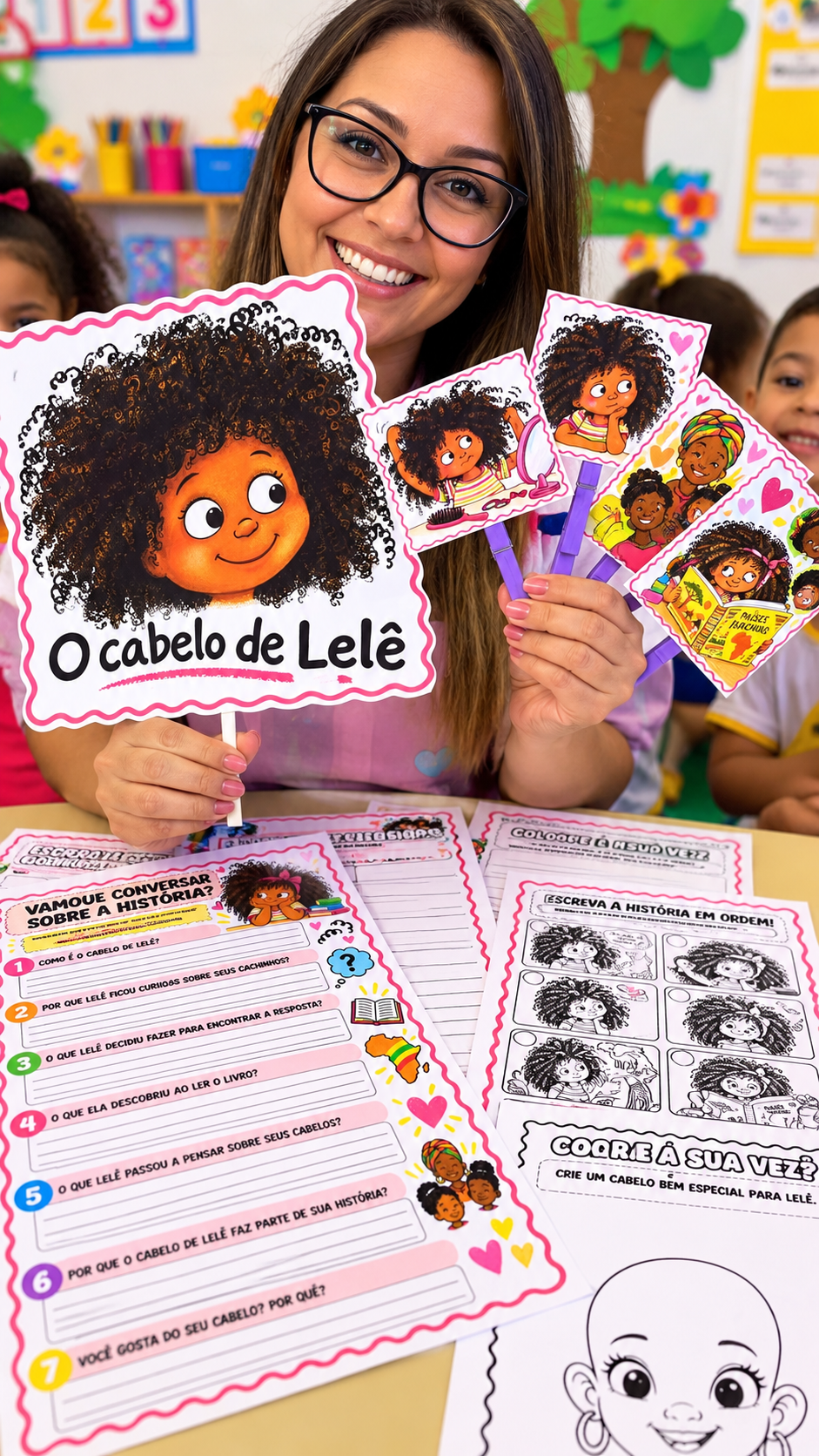 O CABELO DE LELE - SEQUÊNCIA DE HISTÓRIA E ATIVIDADES - CONSCIÊNCIA NEGRA