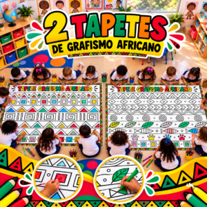 TAPETE AFRICANO PINTURA COLETIVA